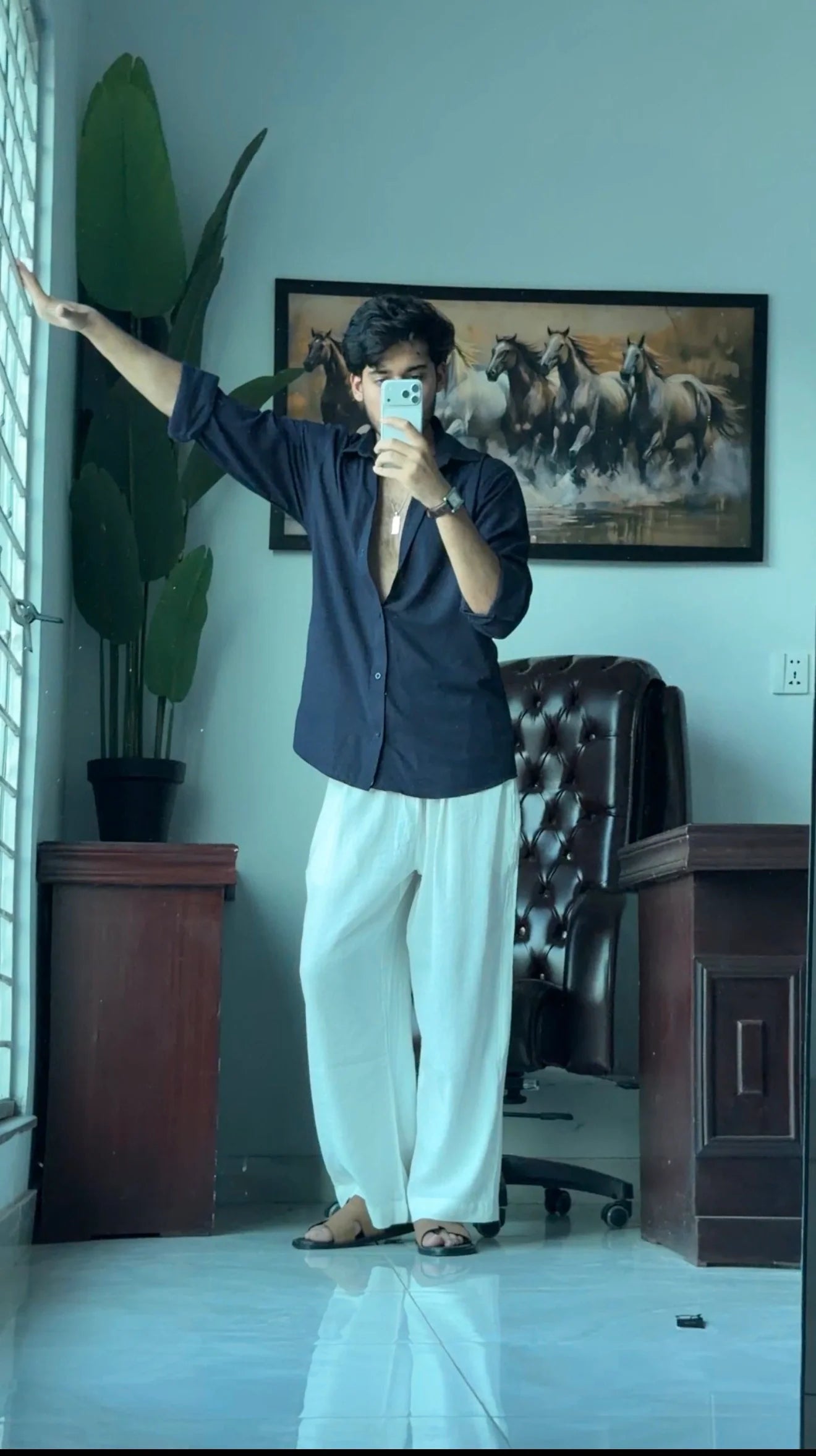 Linen Button-Up Shirt