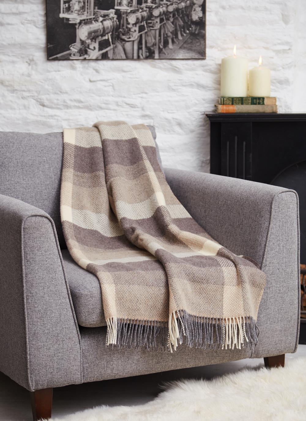 SB7 Luxury Beige Wool Blanket