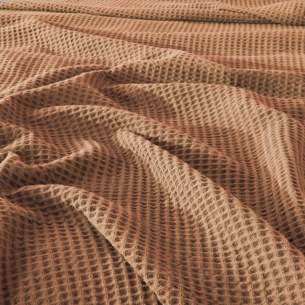 SB7 Cotton Waffle Blanket – Camel
