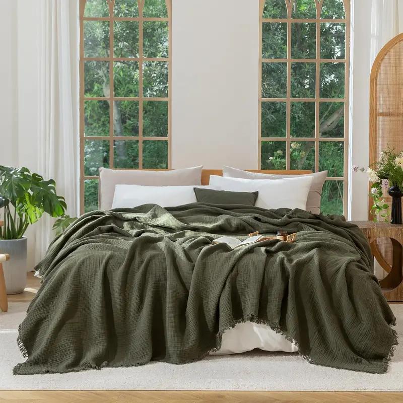 SB7 Olive Luxe Wool Blanket